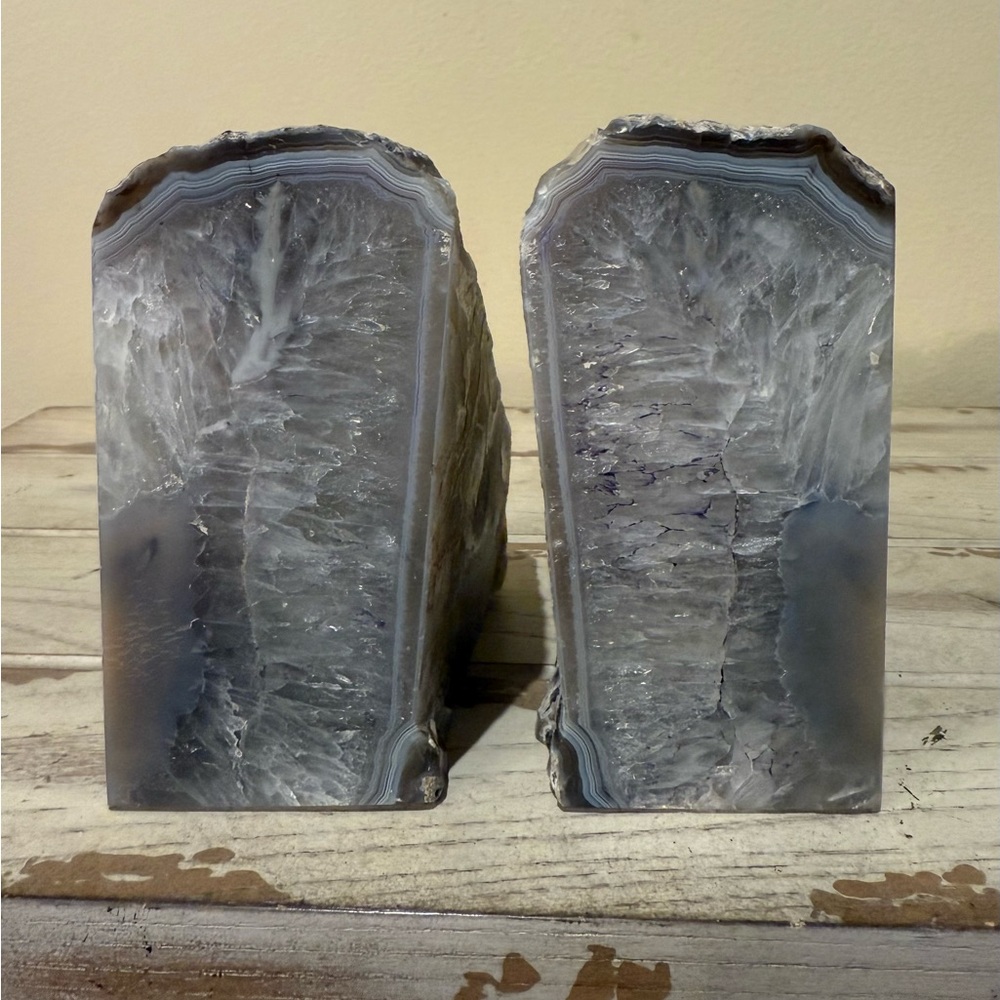 Agate Stone Bookends - Picture 2 of 9